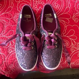 Keds by Kate spade burgundy/maroon glitter